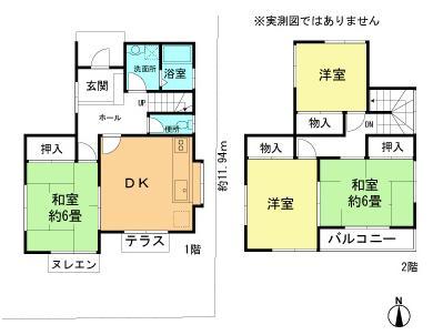 Floor plan. 18,800,000 yen, 4DK, Land area 100.08 sq m , Building area 80.04 sq m