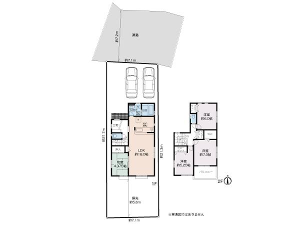Floor plan. (1 Building), Price 48,800,000 yen, 4LDK, Land area 153.22 sq m , Building area 99.57 sq m