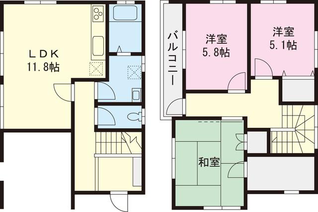 Floor plan. 25,800,000 yen, 3LDK, Land area 94.35 sq m , Building area 81.75 sq m