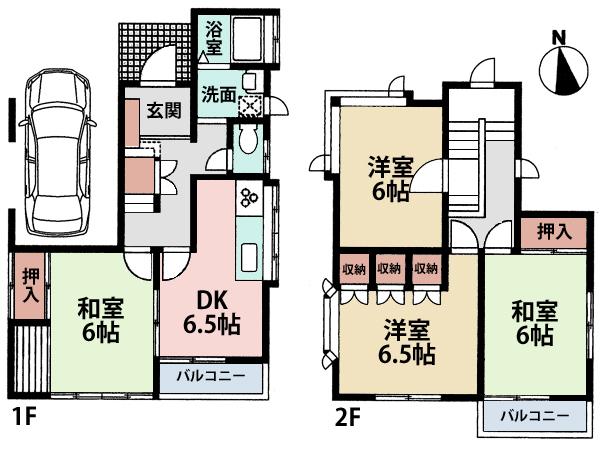 Floor plan. 23.8 million yen, 4DK, Land area 100.33 sq m , Building area 81.15 sq m bay window ・ Top light ・ There is a split-level home, This floor plan with insistence. 