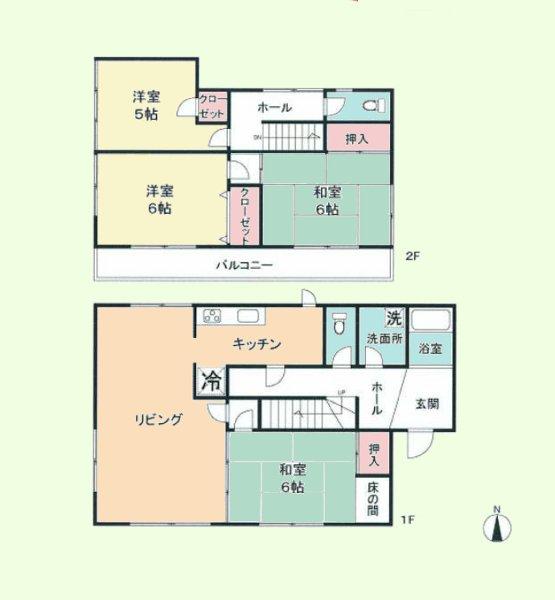 Floor plan. 29,800,000 yen, 4LDK, Land area 166.62 sq m , Building area 98.53 sq m