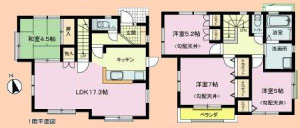 Floor plan. (4 Building), Price 32,800,000 yen, 4LDK, Land area 100.37 sq m , Building area 93.57 sq m