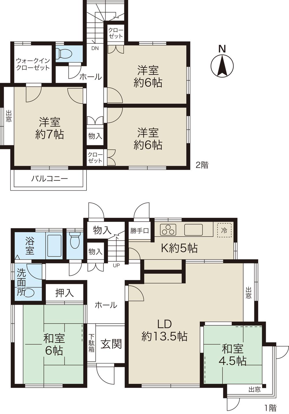 Floor plan. 36,900,000 yen, 5LDK + S (storeroom), Land area 204.94 sq m , Building area 120.27 sq m