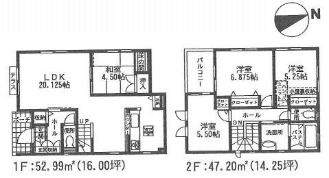 Floor plan. (4 Building), Price 32,500,000 yen, 4LDK, Land area 133.22 sq m , Building area 100.19 sq m