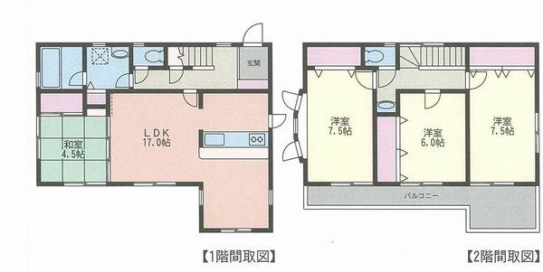 Floor plan. 39,800,000 yen, 4LDK, Land area 223.28 sq m , Building area 104.33 sq m