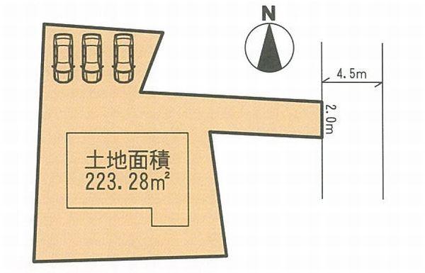 Compartment figure. 39,800,000 yen, 4LDK, Land area 223.28 sq m , Building area 104.33 sq m