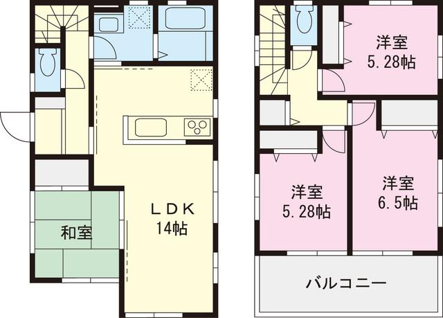 Floor plan. 31,800,000 yen, 4LDK, Land area 109.33 sq m , Building area 86.94 sq m