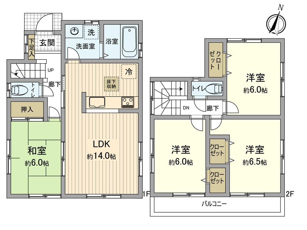 Floor plan. (10 Building), Price 36,800,000 yen, 4LDK, Land area 125.55 sq m , Building area 91.08 sq m