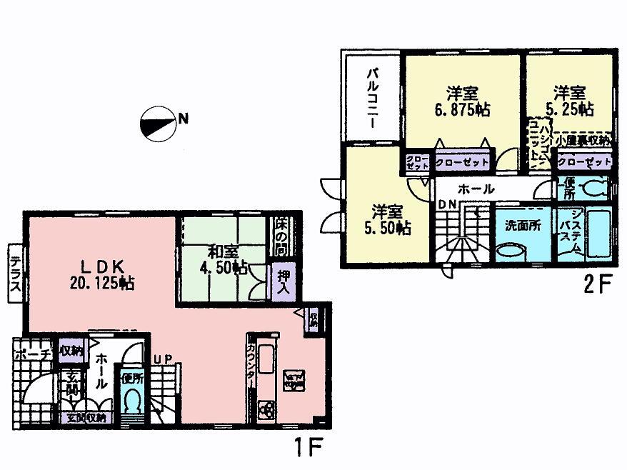 Floor plan. (4 Building), Price 32,500,000 yen, 4LDK, Land area 133.22 sq m , Building area 100.19 sq m