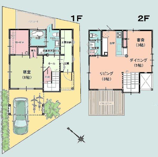 Floor plan. 35,800,000 yen, 1LDK, Land area 106.15 sq m , Building area 82.9 sq m