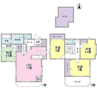 Floor plan. Living floor heating, Shoes cloak, With loft, Solar power, Ekokyu