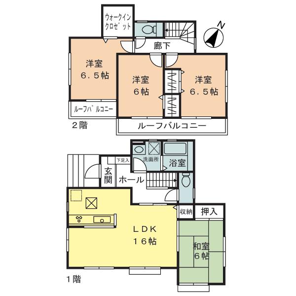 Floor plan. 38,800,000 yen, 4LDK, Land area 125.29 sq m , Building area 99.36 sq m