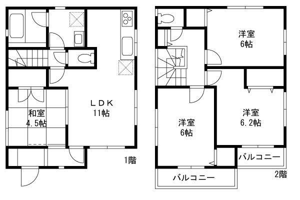 Floor plan. 23.5 million yen, 4LDK, Land area 114.87 sq m , Building area 80.18 sq m