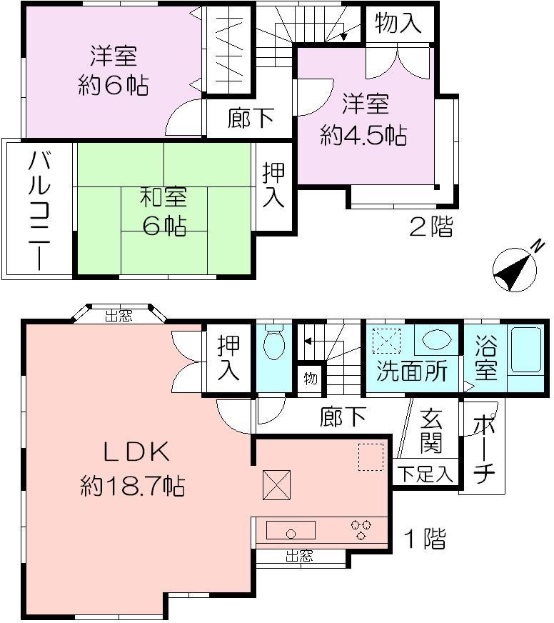 Floor plan. 29,800,000 yen, 3LDK, Land area 102 sq m , Building area 81.59 sq m floor plan