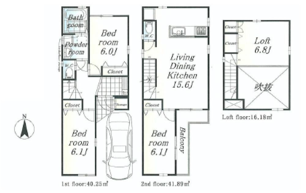 Floor plan. (B), Price 37,800,000 yen, 4LDK, Land area 79.99 sq m , Building area 82.14 sq m