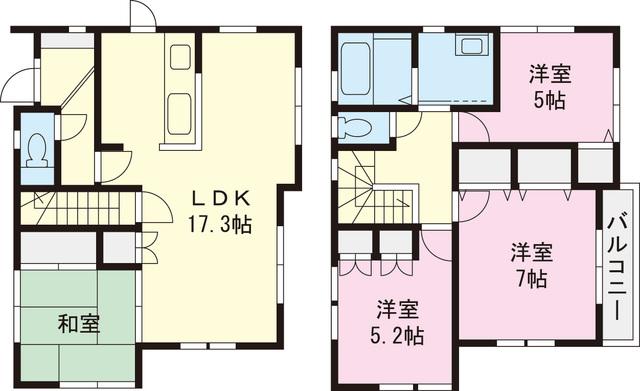 Floor plan. 32,958,000 yen, 4LDK, Land area 100.37 sq m , Building area 93.57 sq m