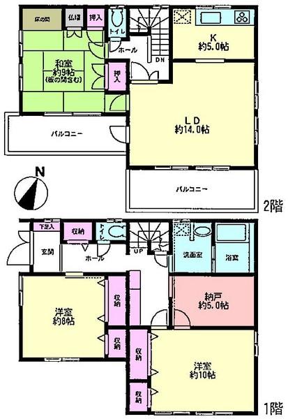 Floor plan. 37,800,000 yen, 3LDK + S (storeroom), Land area 173.11 sq m , Building area 130.69 sq m floor plan