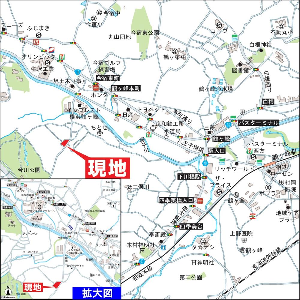 Local guide map. Arriving in the car navigation system, please enter "Asahi-ku Imagawa-cho 81-1".