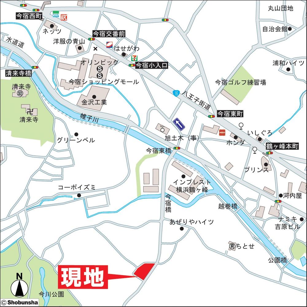 Local guide map. We will arrive at the local and a little go round the signal machine "Imajukuhigashi Bridge".