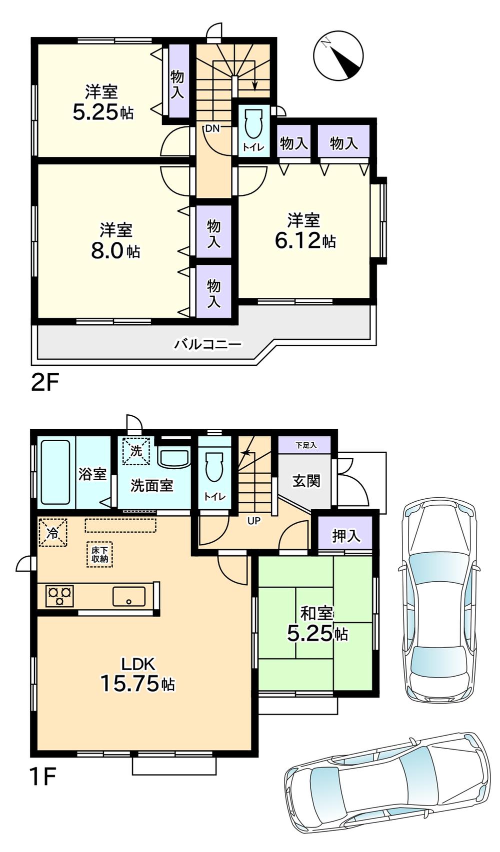 Floor plan. 36,900,000 yen, 4LDK, Land area 146.96 sq m , Building area 94.6 sq m 1 Building: 36,900,000 yen