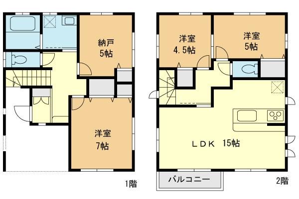 Floor plan. 35,950,000 yen, 3LDK+S, Land area 91.28 sq m , Building area 98.54 sq m floor plan