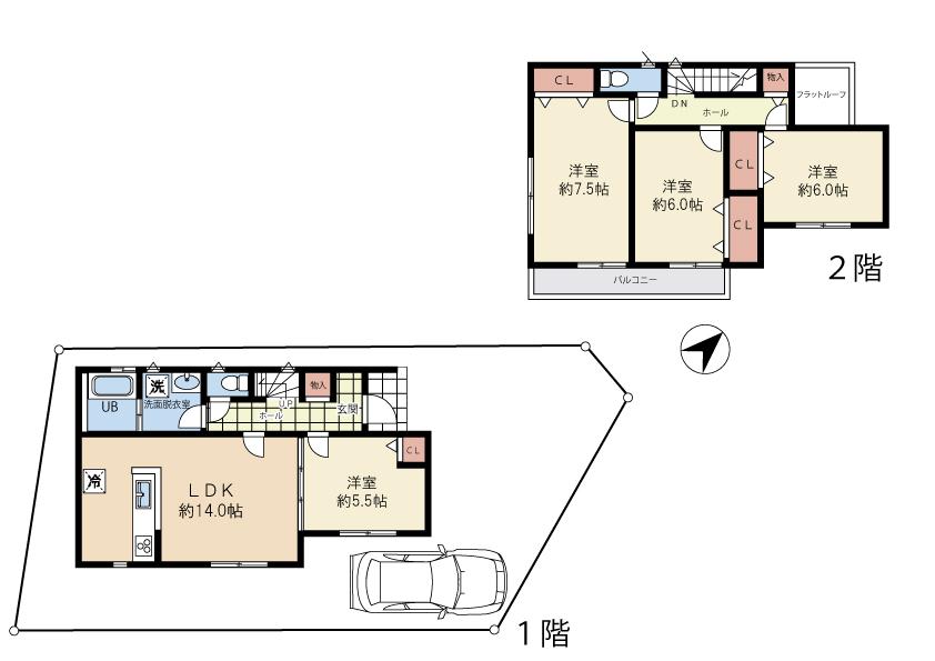 Compartment figure. Land price 28 million yen, Land area 120 sq m Reference Floor