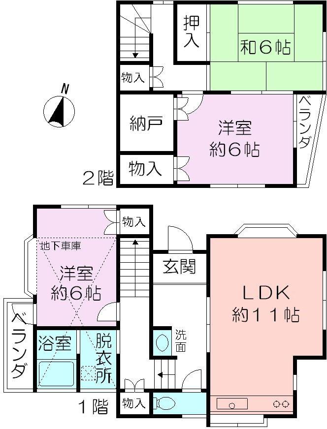 Floor plan. 20.8 million yen, 3LDK, Land area 86.67 sq m , Building area 98.46 sq m floor plan