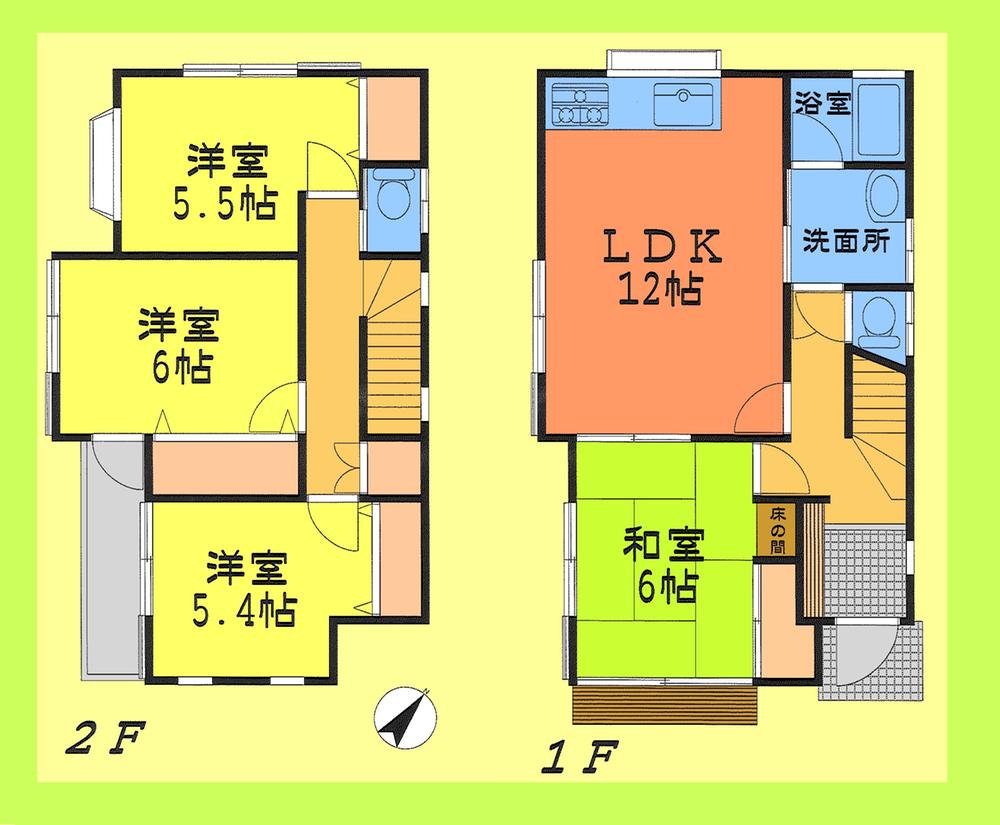 Floor plan. 27,800,000 yen, 4LDK, Land area 100.17 sq m , Building area 87.77 sq m