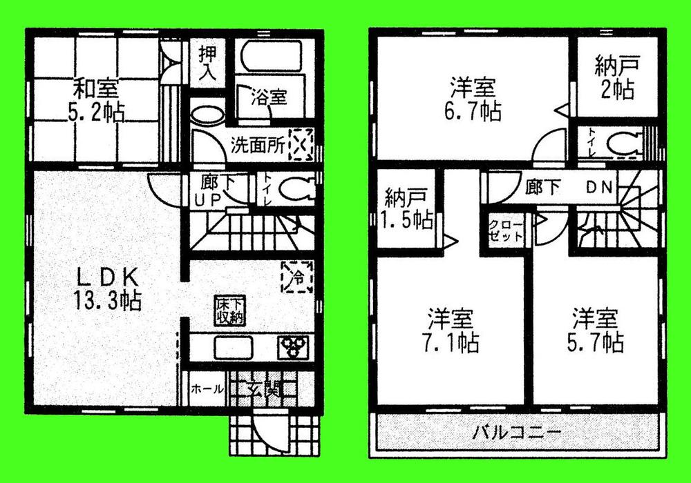 Floor plan. (3), Price 30,800,000 yen, 4LDK, Land area 100.94 sq m , Building area 89.5 sq m