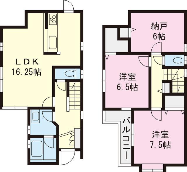 Floor plan. 32,800,000 yen, 2LDK+S, Land area 88.66 sq m , Building area 87.15 sq m