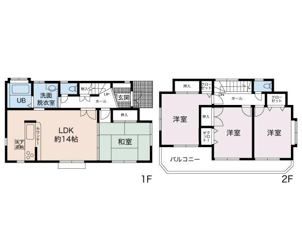 Floor plan. 32,800,000 yen, 4LDK, Land area 125.81 sq m , Building area 95.22 sq m