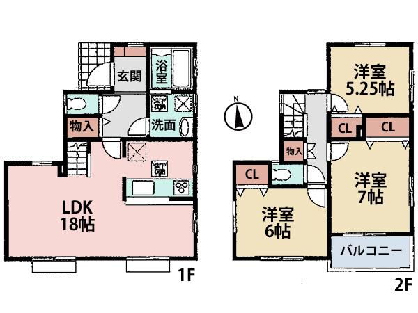 Floor plan. 33,900,000 yen, 3LDK, Land area 110.86 sq m , Many bright room is building area 87.35 sq m window! Placement of the ideal Mato! It will be fun to obtain attributed to the home!