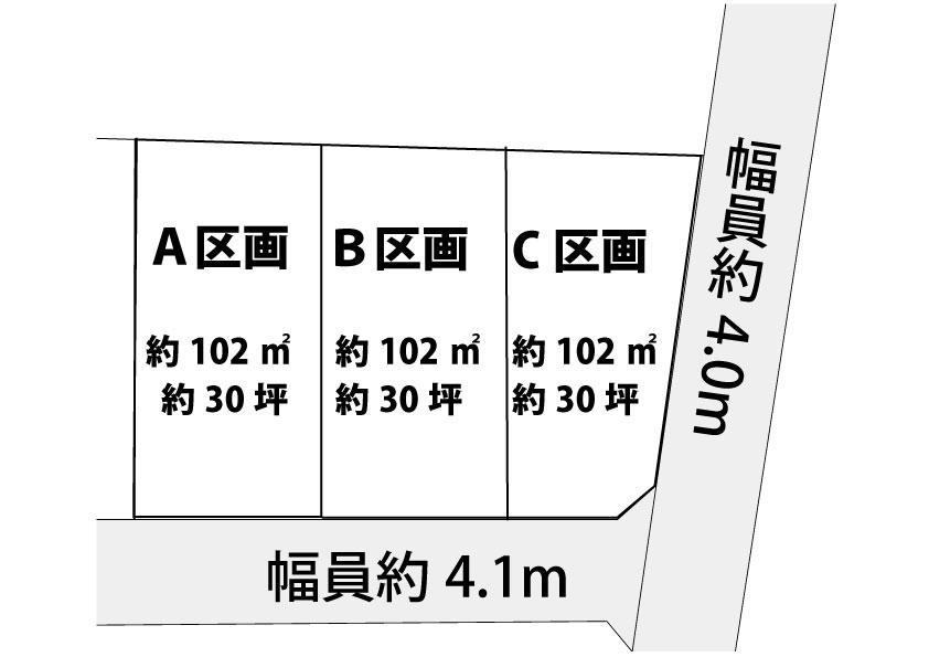 Compartment figure. Land price 40 million yen, Land area 102 sq m
