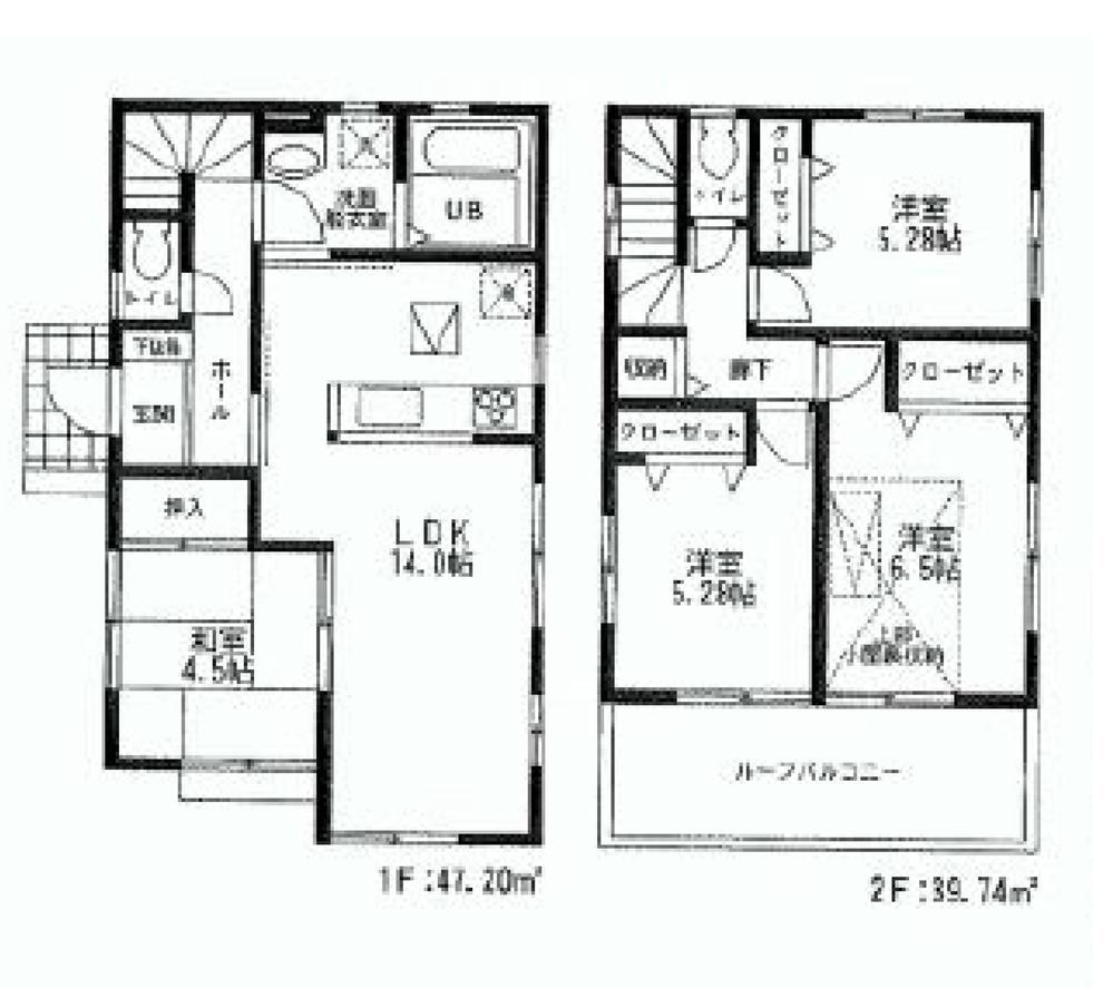 Floor plan. 31,800,000 yen, 4LDK, Land area 109.33 sq m , Building area 86.94 sq m