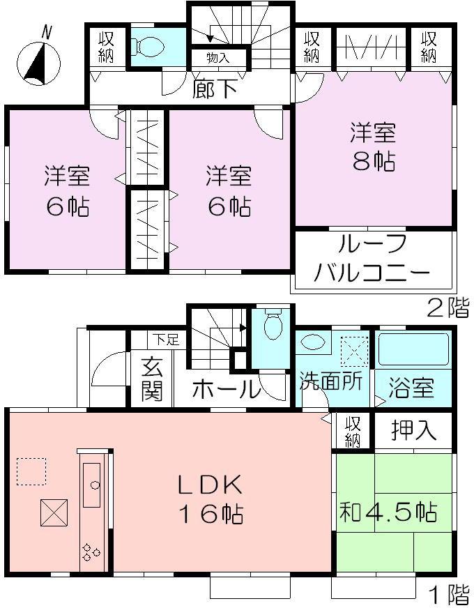 Floor plan. 32,800,000 yen, 4LDK, Land area 125.92 sq m , Building area 99.78 sq m