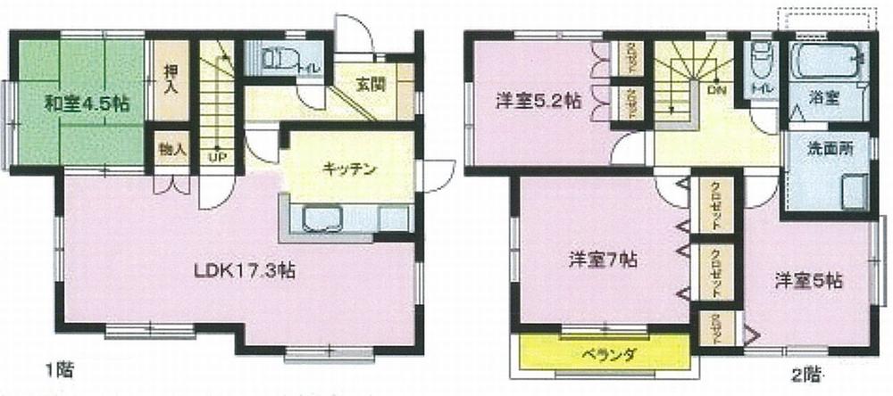 Floor plan. (4 Building), Price 32,958,000 yen, 4LDK, Land area 100.37 sq m , Building area 93.57 sq m
