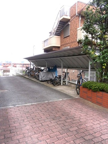 Parking lot. Bicycle-parking space