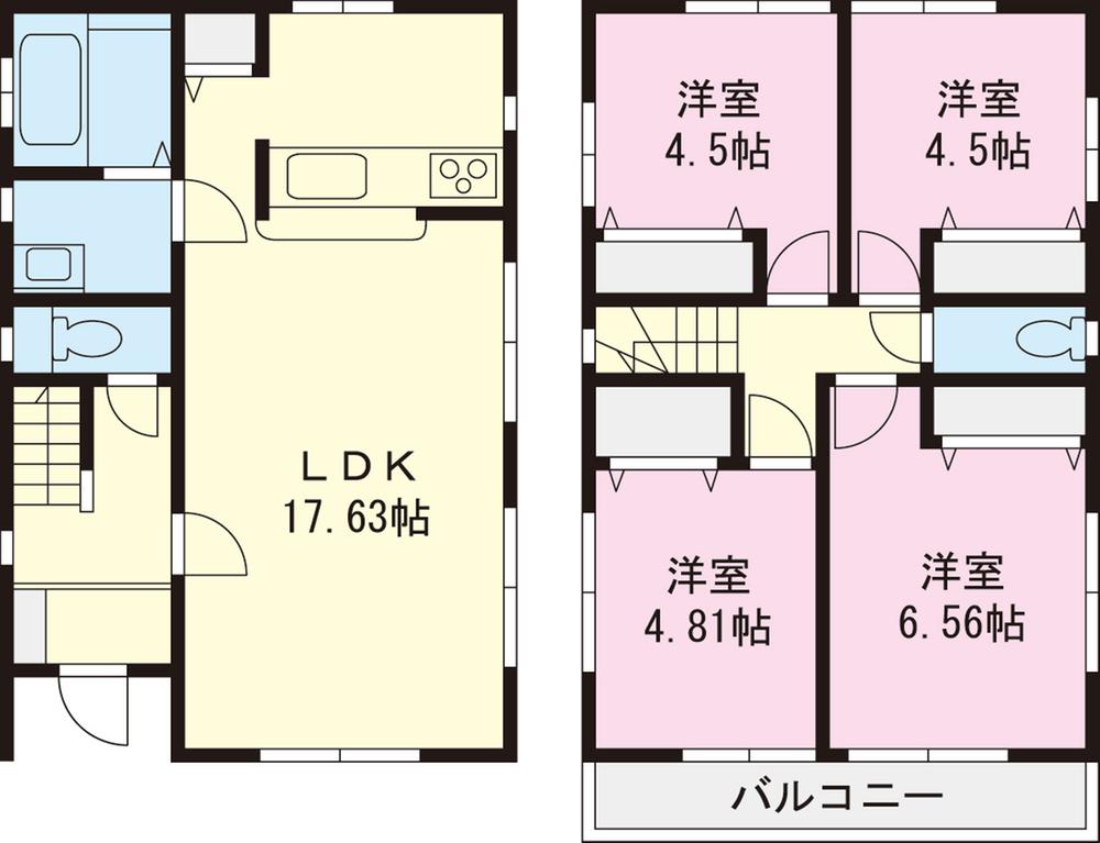Floor plan. (3 Building), Price 31,958,000 yen, 4LDK, Land area 135.1 sq m , Building area 87.57 sq m