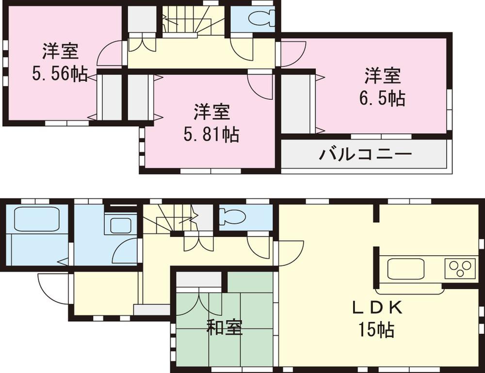 Floor plan. (Building 2), Price 31,458,000 yen, 4LDK, Land area 88.03 sq m , Building area 89.64 sq m