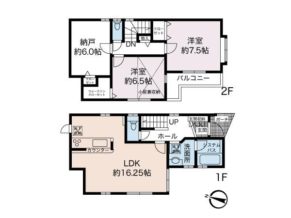 Floor plan. 33,800,000 yen, 3LDK + S (storeroom), Land area 88.66 sq m , Building area 87.15 sq m