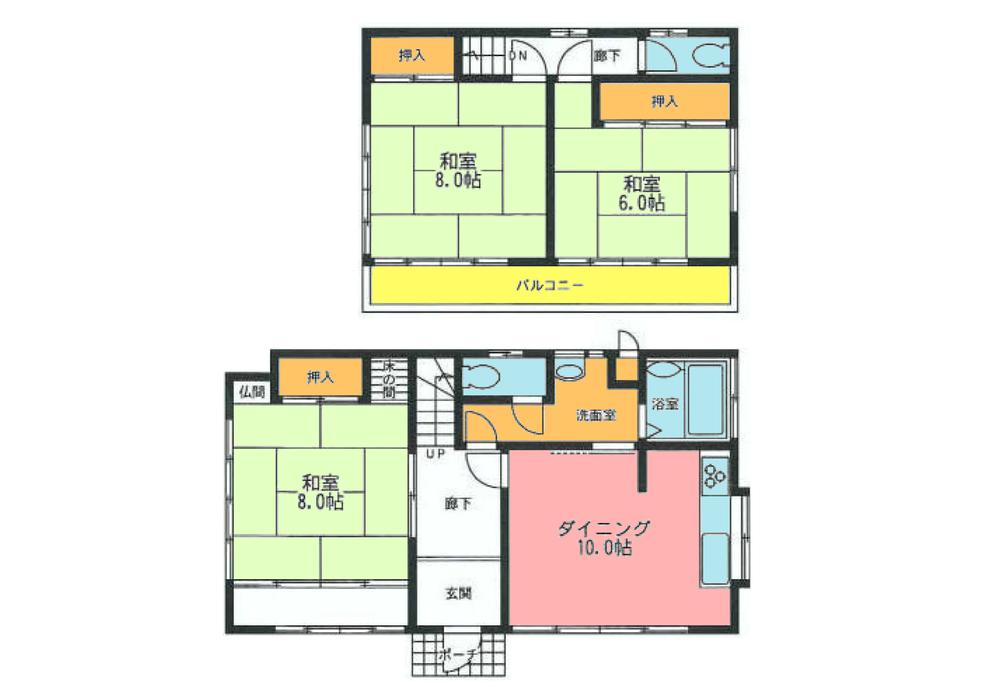 Floor plan. 24,800,000 yen, 3LDK, Land area 114.11 sq m , Building area 87.3 sq m
