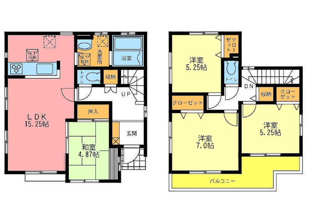 Floor plan. (1), Price 42,800,000 yen, 4LDK, Land area 109.24 sq m , Building area 93.36 sq m
