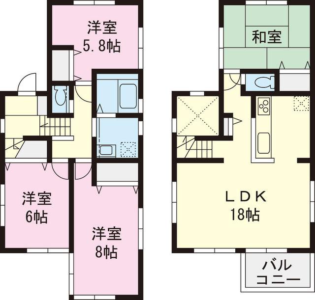 Floor plan. 37,800,000 yen, 4LDK, Land area 110.5 sq m , Building area 97.5 sq m