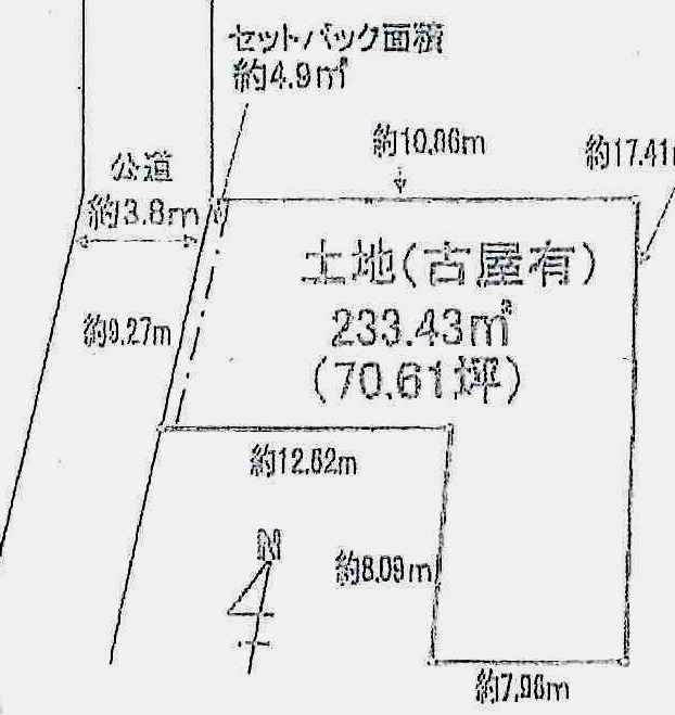 Compartment figure. Land price 29,800,000 yen, Land area 233.43 sq m