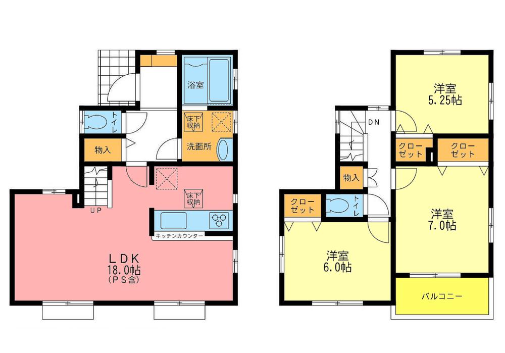 Floor plan. 31,900,000 yen, 3LDK, Land area 110.86 sq m , Building area 87.35 sq m