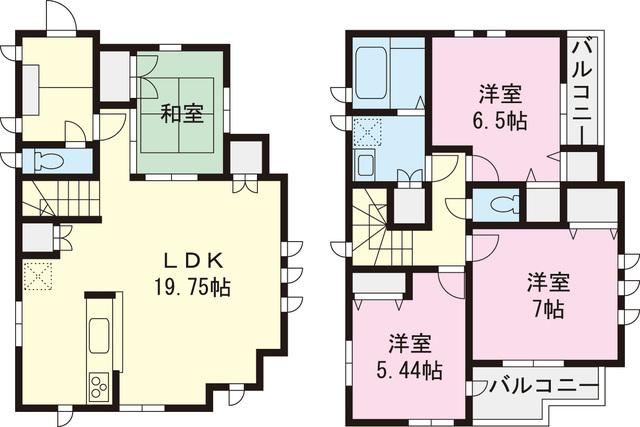 Floor plan. 32,200,000 yen, 4LDK, Land area 112.68 sq m , Building area 99.98 sq m