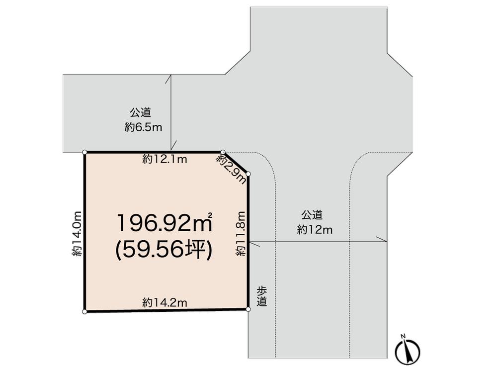 Compartment figure. Land price 48 million yen, Land area 196.92 sq m