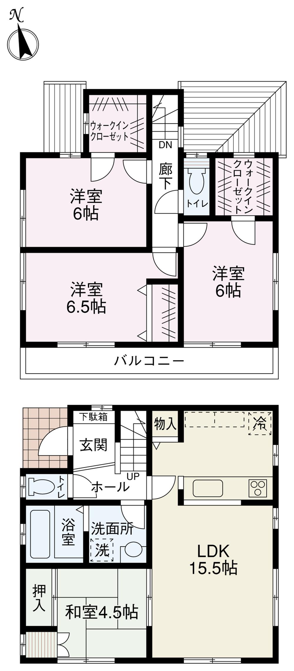 Floor plan. 41,800,000 yen, 4LDK, Land area 115.97 sq m , Building area 95.22 sq m