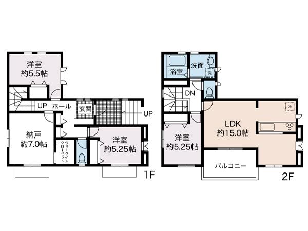 Floor plan. 39,800,000 yen, 3LDK + S (storeroom), Land area 112.54 sq m , Building area 100.71 sq m