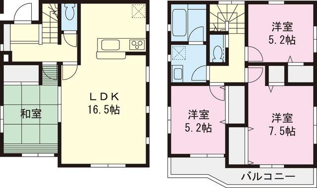Floor plan. 36,800,000 yen, 4LDK, Land area 100.84 sq m , Building area 93.14 sq m
